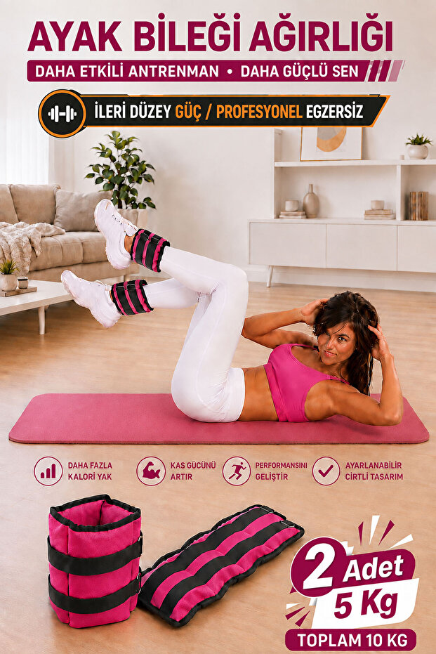 5 Kg X 2 Pink Hand or Ankle Weights