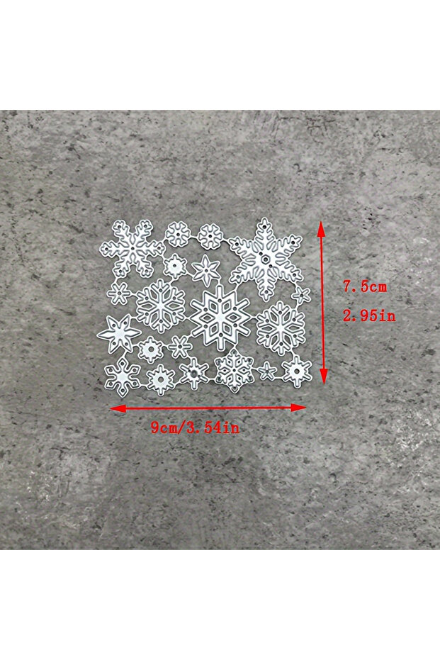 9X7.5CM Silver Snowflake Metal Cutting Mold Suitable for DIY Scrapbook Photo Album Paper Card Decora