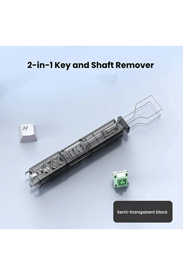 black 2-in-1 Keycap & Switch Puller for Mechanical Gaming Keyboards, Adjustable 304 Stainless Steel