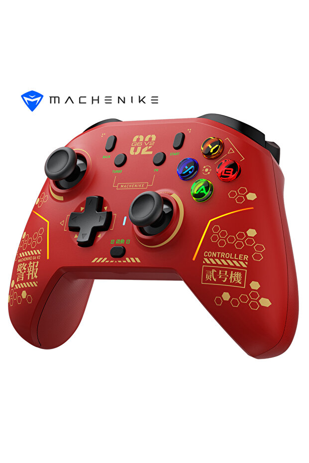 وحدة تحكم ألعاب لاسلكية MACHENIKE G6V2 ثلاثية الأوضاع باللون الأحمر لجهاز نينتندو سويتش TMR Joyst