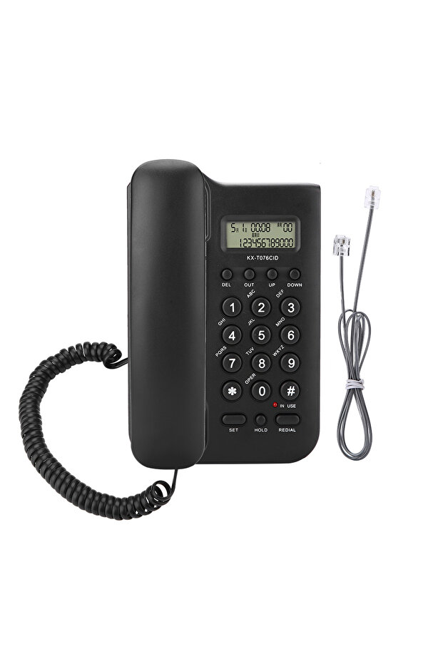 black Home Hotel Wired Desktop Wall Phone Office Landline Telephon