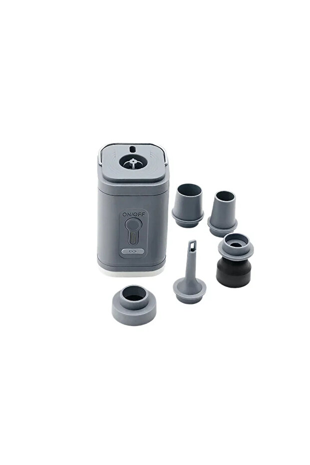 Grey Portable Air Pump Camping Mattress Wireless Inflator Rechargeable Air Cushion Inflator Hiking A