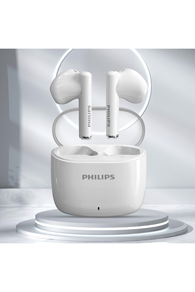 Philips White PHILIPS TAT2420 MINI Semi-in-ear Wireless Bluetooth Headphones Offer HIFI Sound Qualit