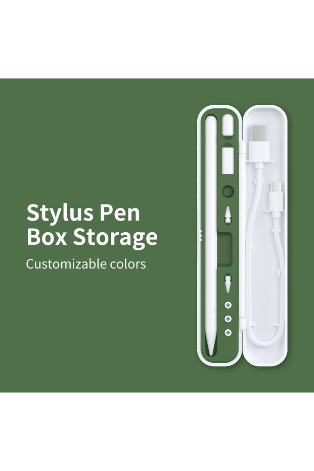 green 5 Colors Available iPad Pencil Case Drop Protection Case for Apple Pencil 1/2 Generation Porta