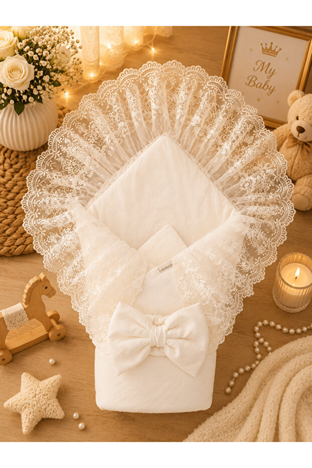 Lacy Baby Blanket 100% Cotton Natural Organic Sleeping Swaddle Gift Newborn Mevlütlük