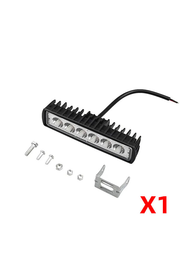 1pc LED Work Light Strip Shape Light Bar 6000K Flood Off Road Head Car Light Auto Parts 12V Driving