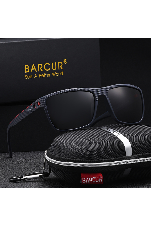 نظارات شمسية كلاسيكية أساسية خفيفة الوزن ومريحة من BlueGray BARCUR مصنوعة من مادة Tac Lens