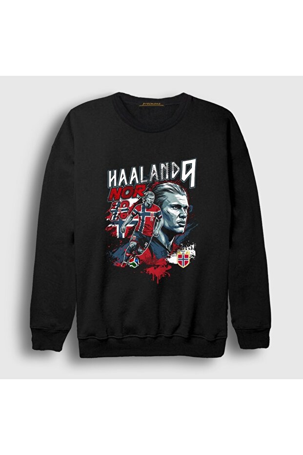 Unisex Black nor Haaland Erling Football Sweatshirt 615607Tt