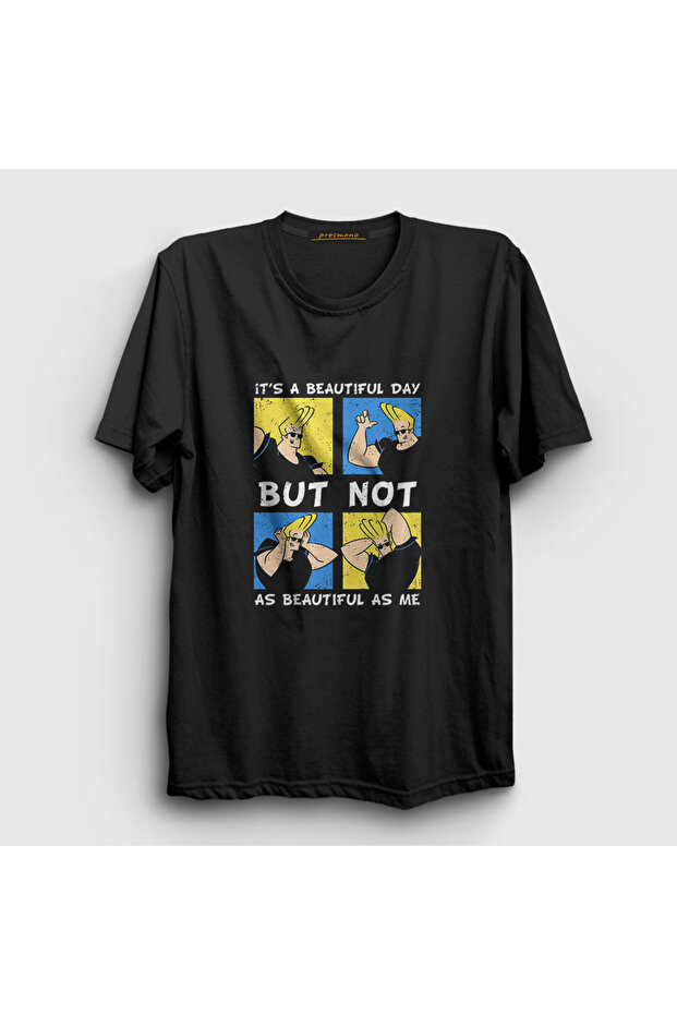 Unisex Black Beautiful Day Johnny Bravo T-Shirt 558133Tt