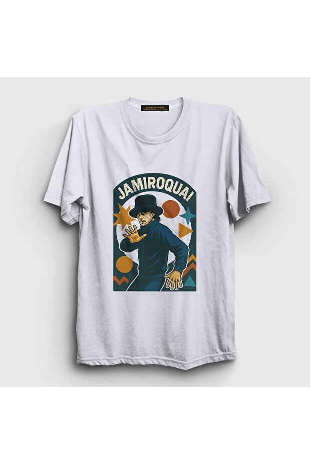 Unisex White Virtual Insanity Jamiroquai T-Shirt 580048Tt