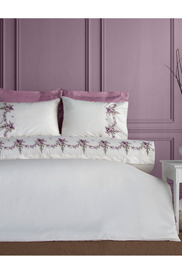 Nisa Cotton Satin Double Duvet Cover Set - King Size