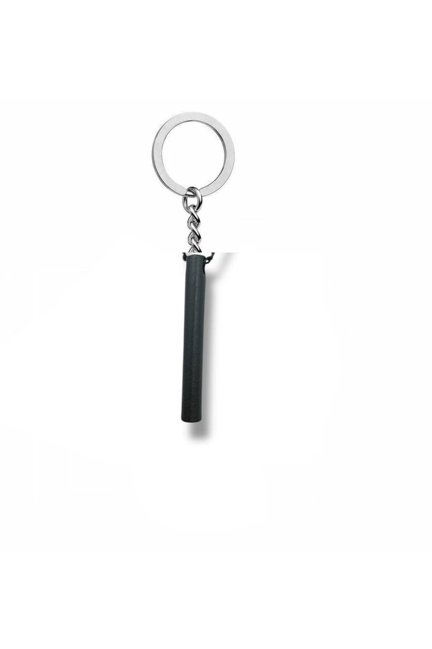 Dark Core – Unisex Metal Keychain with Smoked Color Cylinder Figure