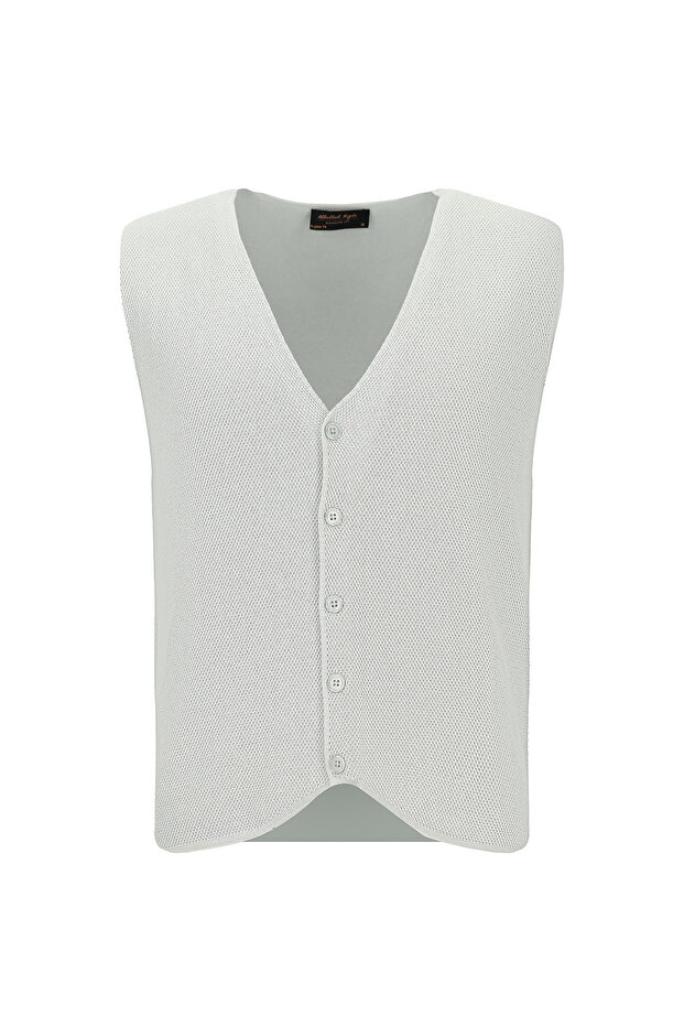 Patterned Wool Knit Vest
