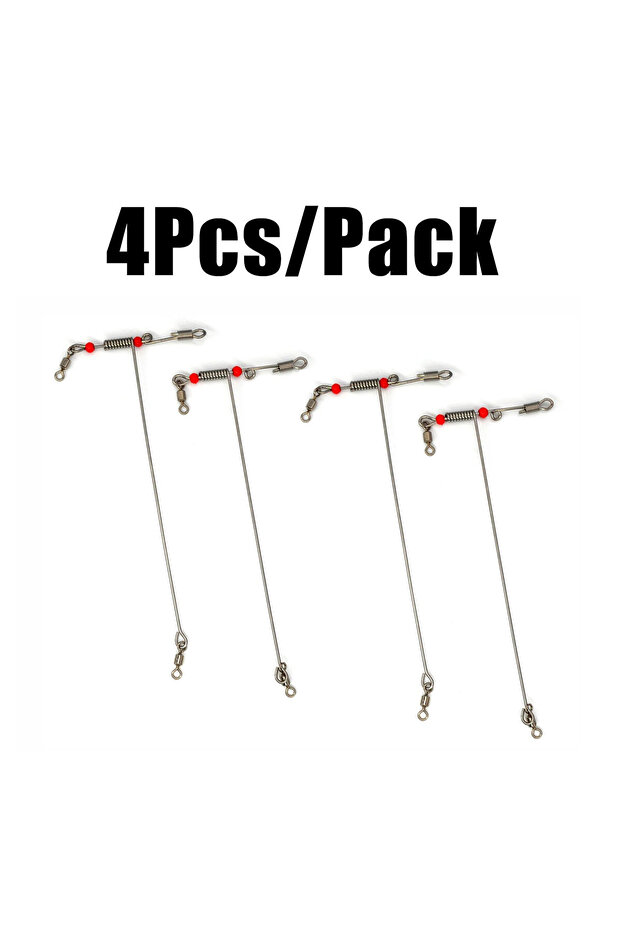 4Pcs MNFT T-shape Fishing Rolling Swivel Bend Balance Fishing Tools American Forked Balance Connecto