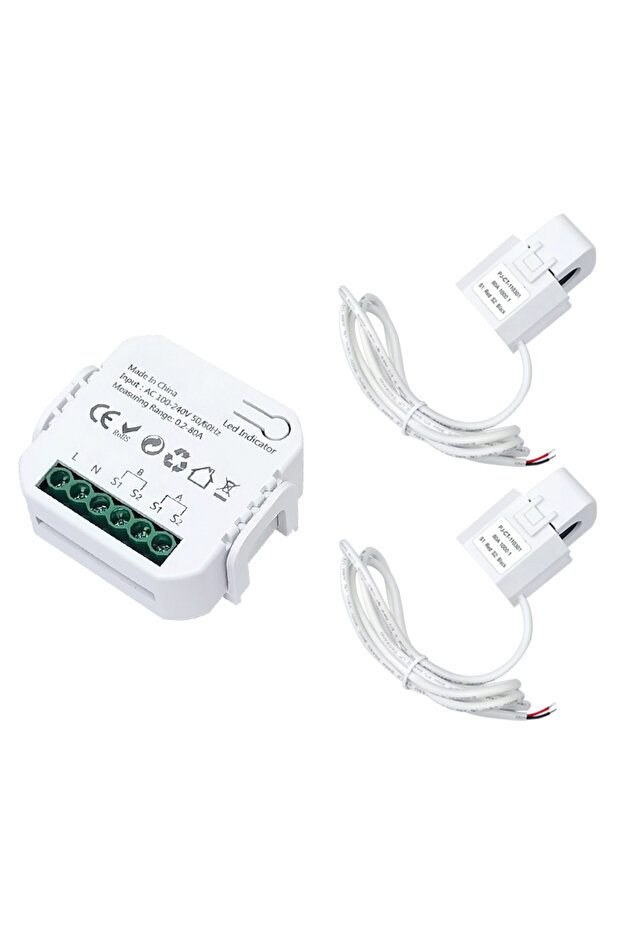 2 Channels - 2CT Smart Life ZigBee Energy Meter Bidirectional 1, 2 Channel with Clamp CT App Monitor