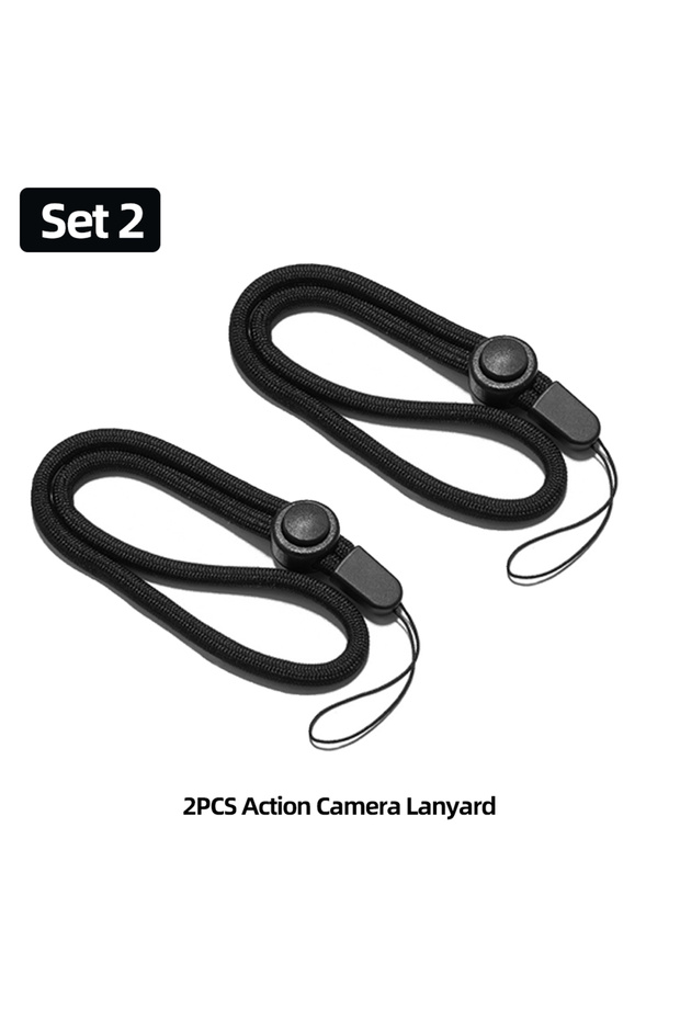 black color Lanyard Hand Adjustable Wrist Strap For GoPro Hero 13 12 11 10 9 Insta360 SJCAM SJ4000 A