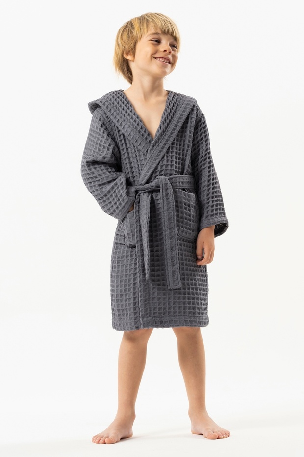 Mini Joone Waffle Pike Children's Bathrobe 100% Cotton