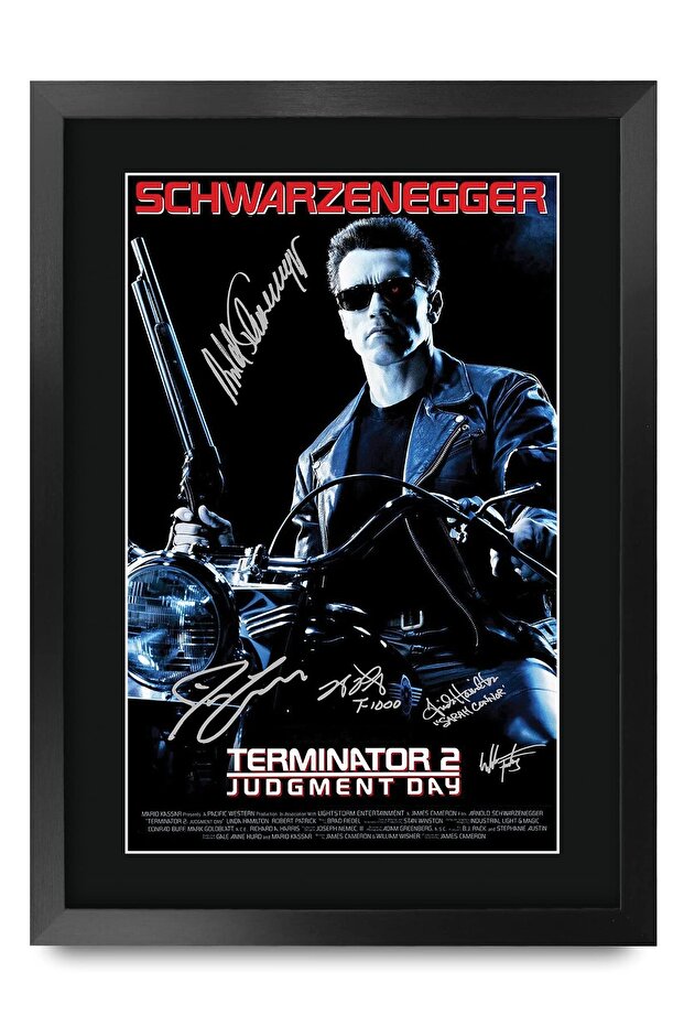Alayra Framed Terminator 2 Doomsday Schwarzenegger Signed Mounted Photo Poster Poster Gift Memorabilia Fans A3