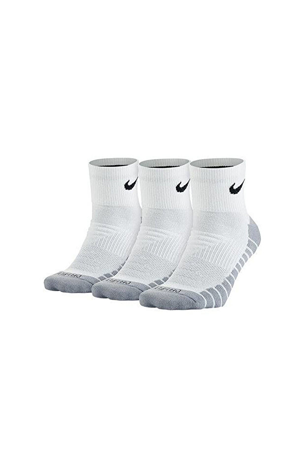 جوارب Evry Max Cush Ankle 3 قطع للجنسين باللون الأبيض مضادة للعرق
