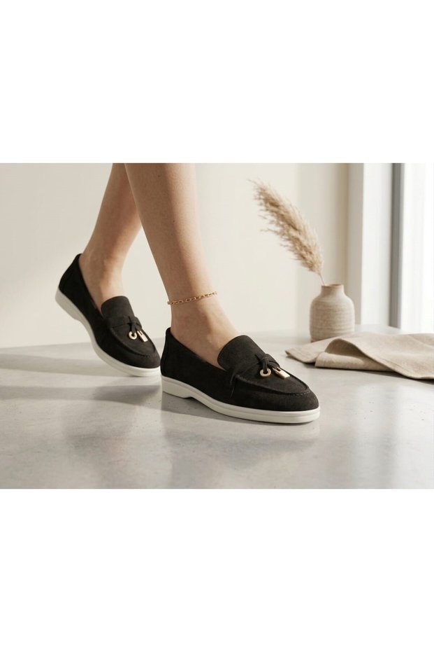 Genuine Suede Leather Loafer Casual Women's Shoes