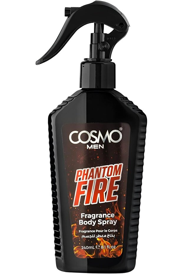 Cosmo Men Care Phantom Fire Fragrance Body Spray For Men 240ml | 24H Long Lasting Deodorant With Bol