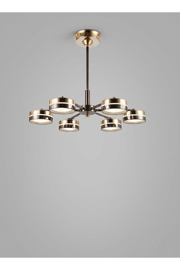 Modern Lighting, Cilling chandelier, Light, Mondern Gold & Black Colored chandelier, 70x70x68 cm Suitable for bedroom and living room