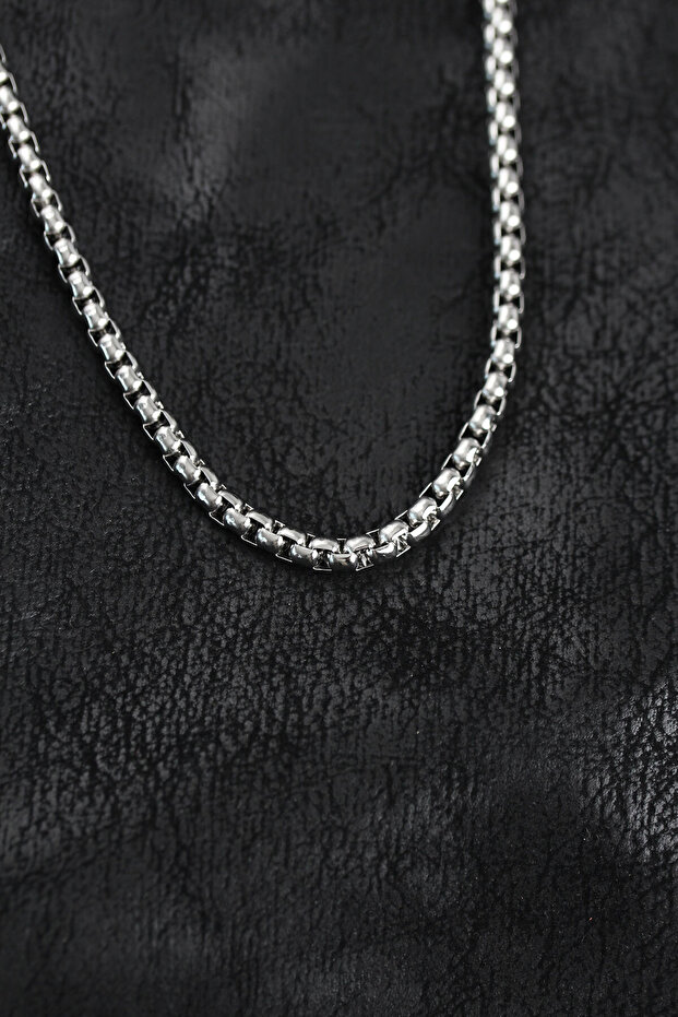 316L Steel Silver Color Venetian Chain Model Men's Necklace -
