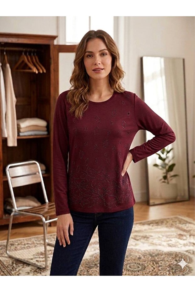 Premium Stone-Embellished Blouse