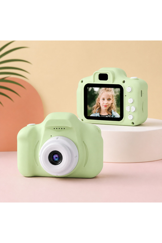 Cameră video digitală pentru copii, verde