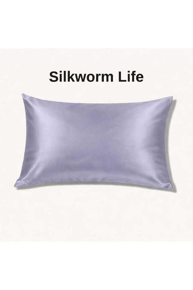 100% Silk Pillowcase (50 cm -70 cm) with Zipper, Lilac 1 Piece