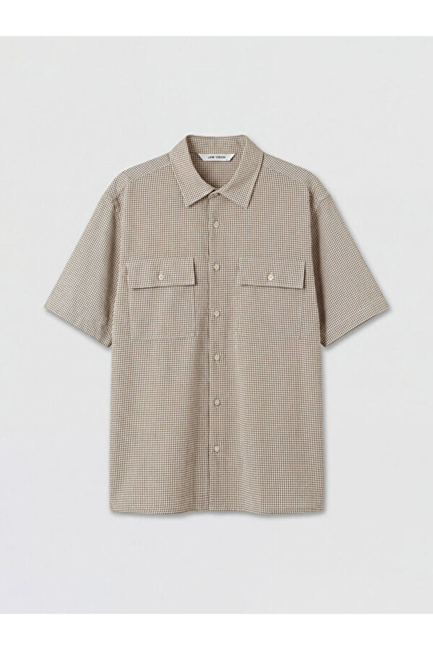 Esvab • Modern & Distinctive Standard Fit Checkered Embroidered Men's Shirt