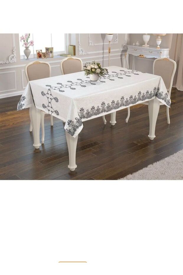 Tablecloth – Dertsiz 12-Person Single Tablecloth Dowry Gift Box Dertsiz Stain-Resistant Garden Linen