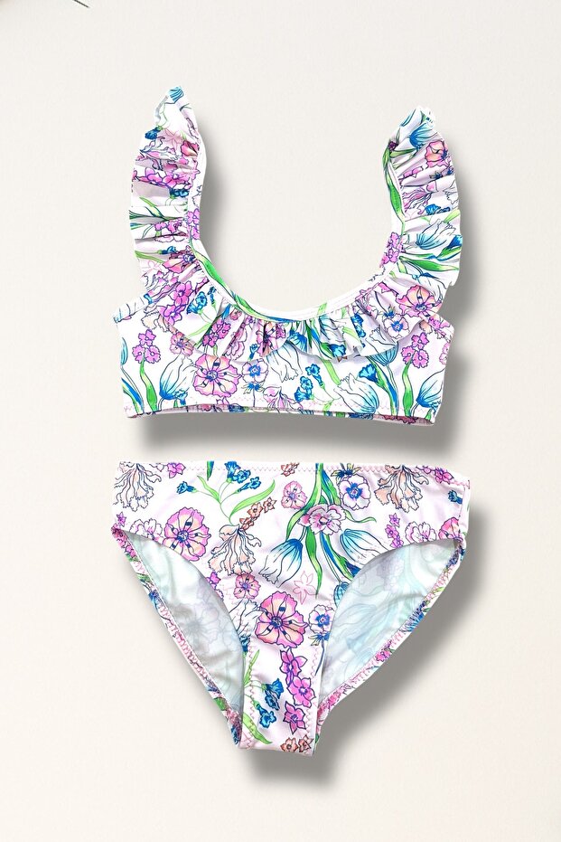 Girl's Ruffled Bikini Set