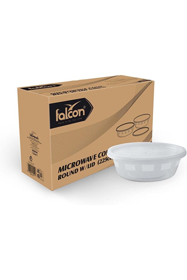 Clear Plastic Disposable Takeaway Food Storage Portion Containers (225cc, 5s)