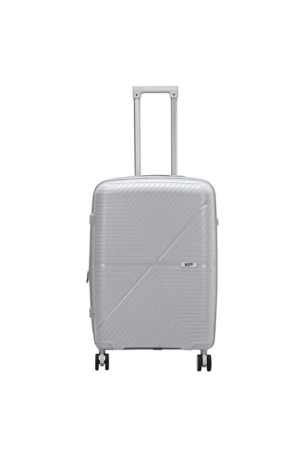 Retreat 4 Wheel Hard Trolley, 65 cm, Light Grey