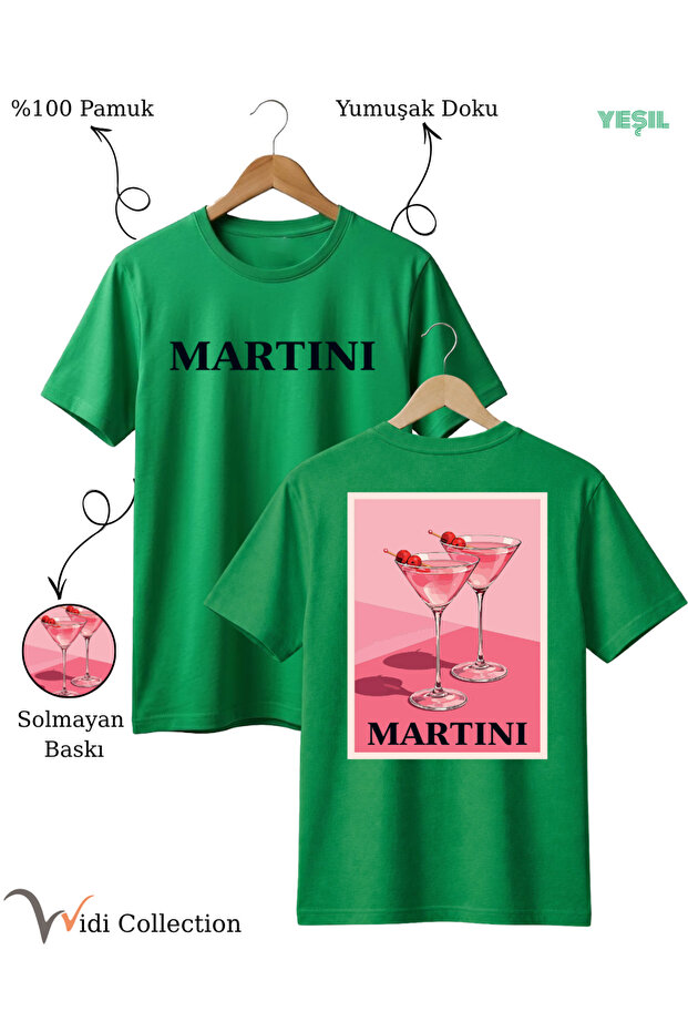 Pink Martini Concept Front and Back Printed Unisex 100% Cotton Regular Fit T-Shirt