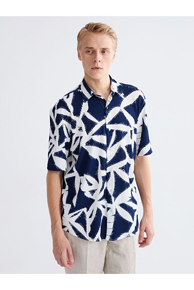 Regular Fit Patterned Men's Shirt