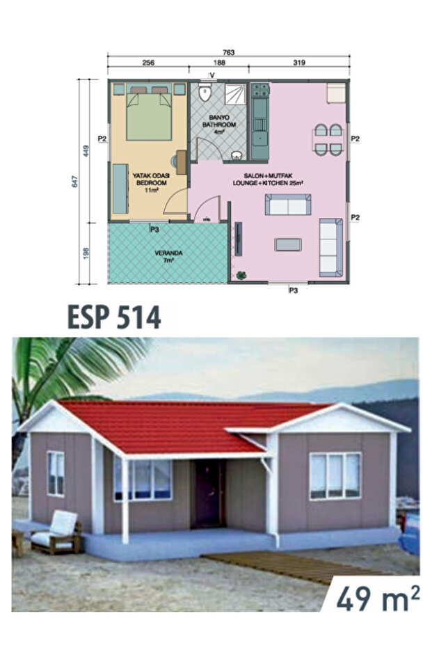 ESP514 Prefabrik Ev