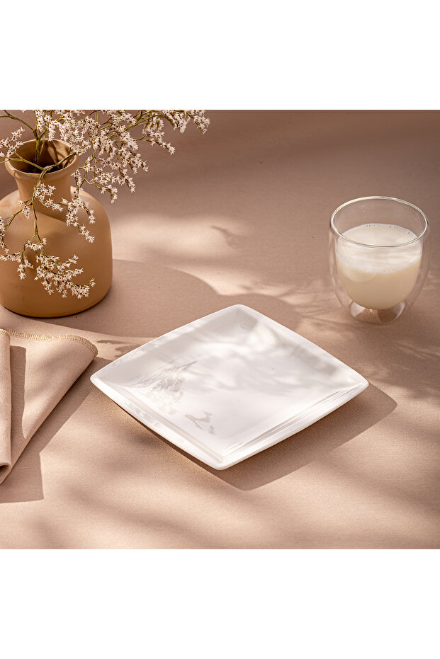 Pamukkale Square Plate 18 cm