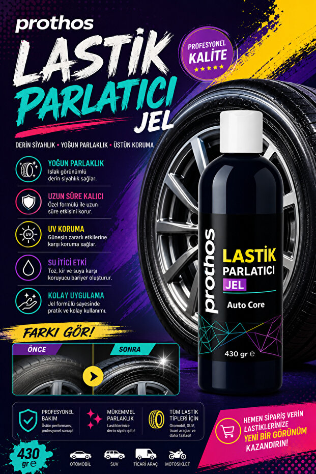 LASTİK PARLATICI JEL