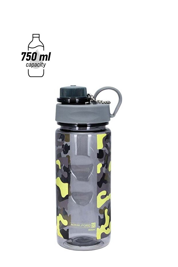 750ML Water Bottle Military colour Multicolour Grey/Black/Yellow