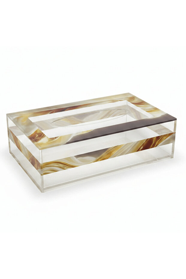 Modern Clear Acrylic Tissue Box with Elegant Luxury Design – Premium Tissue Storage Holder for Home Office and Table Décor 22×12 cm