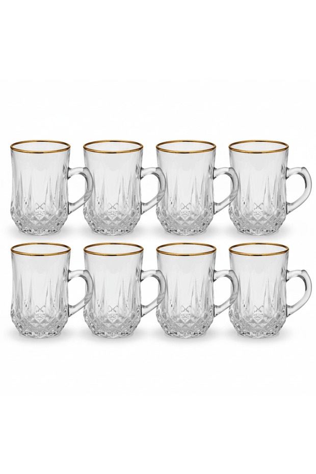 Germax Elegant Glass Mug Set of Six Pieces with 100 ml