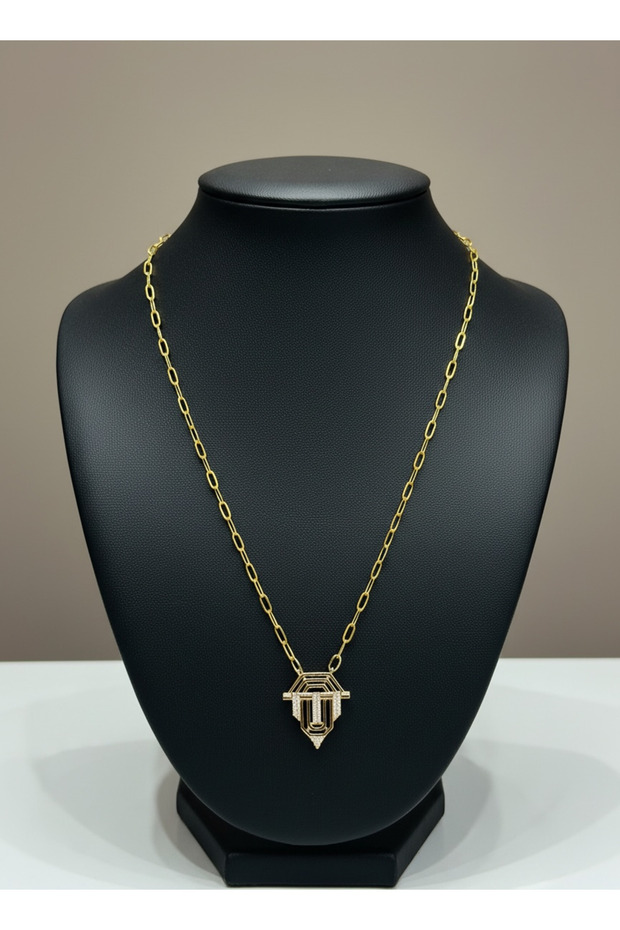 316L Stainless Steel Geometric Design Gold Color Women's Necklace