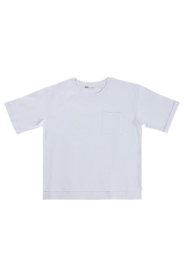 Pocketed T-Shirt for 10-13 Years Old - White