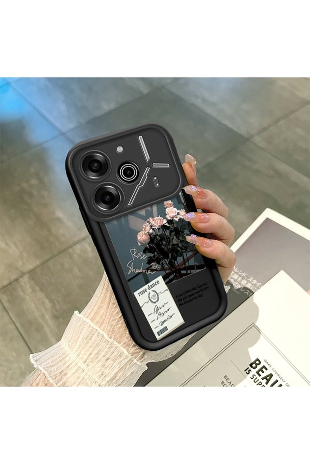 Tecno Pova 6/Pova 6 Pro Compatible Art Style Rose Bouquet Case, Silicone Impact Protection Cover