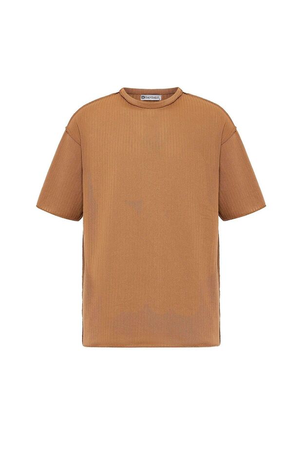 Oversize Knitwear Sweater with Black Stitching Detail