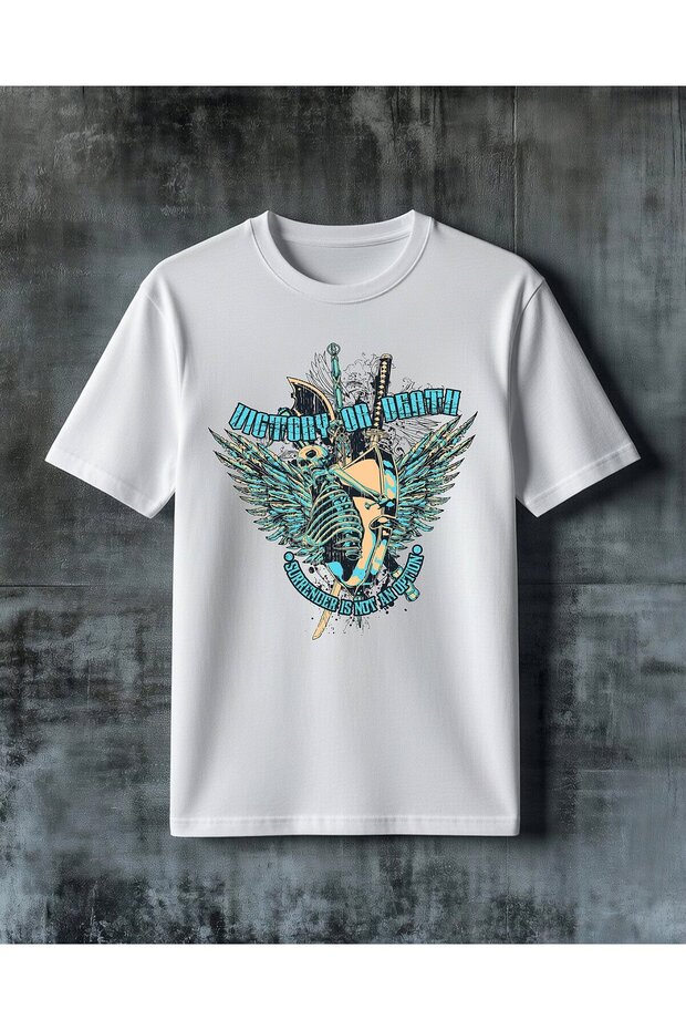 Steampunk Kanat Kadasyon Printed Oversize T-Shirt