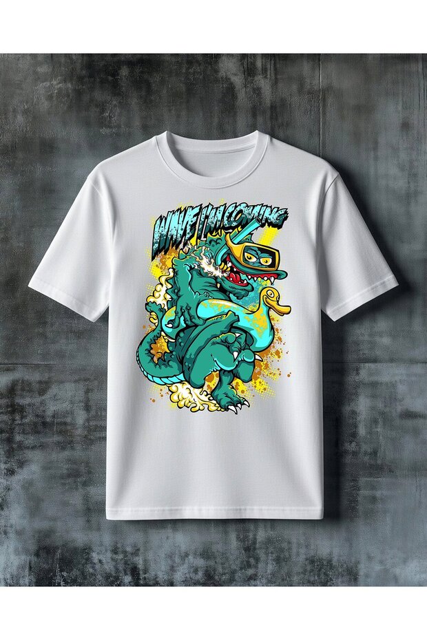 Graffiti Art Live Monster Printed Oversize T-Shirt