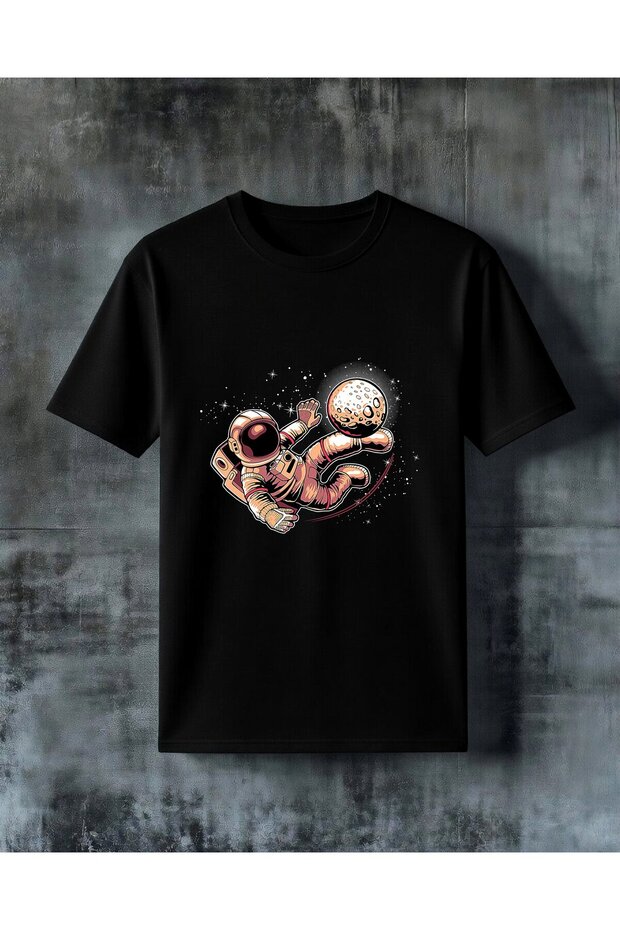 Astronaut Moon Ball Printed Oversize T-Shirt